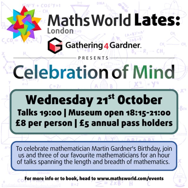Celebration of Mind @ MathsWorld Lates